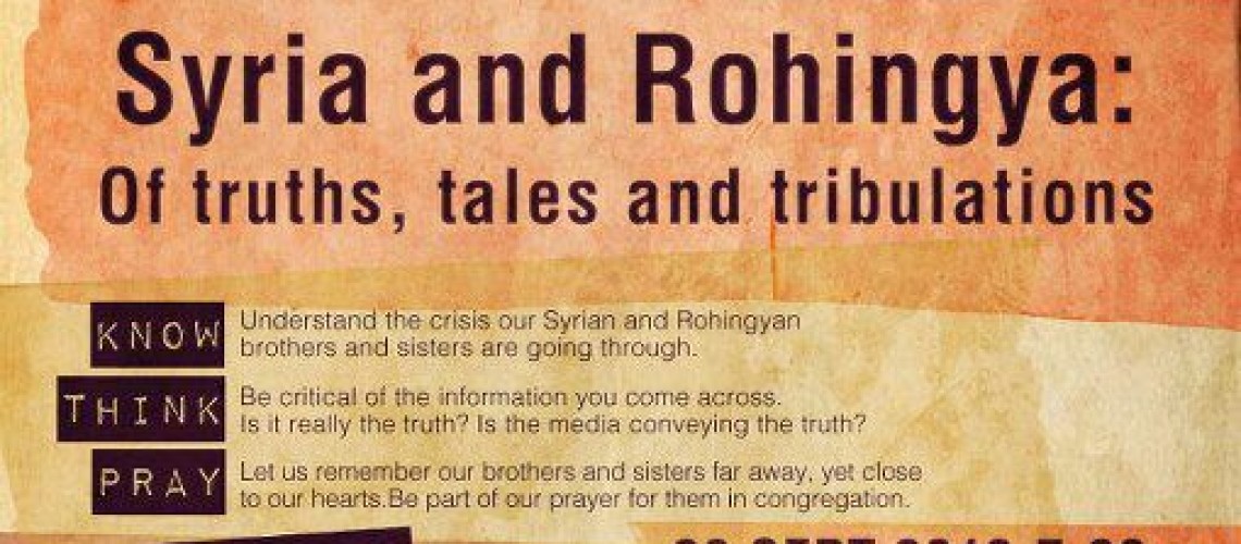 Event Review: “Syria and Rohingya: Of Truths, tales and tribulations”