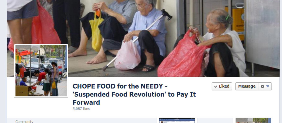 Chope Food for the Needy – Singaporeans Pay it Forward